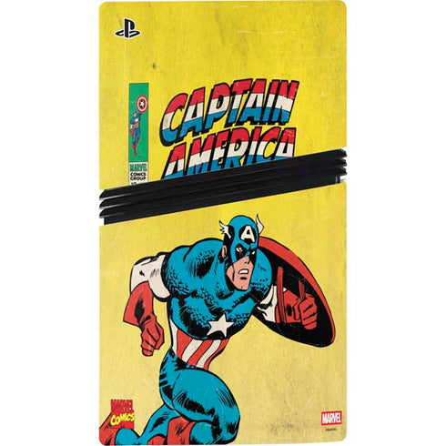 Marvel Classic Comics Captain America PS5 Pro Disk Bundle  Skin
